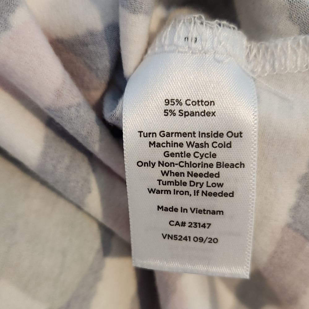 Women's Talbots Tulip Tee With Navy Stripes, Size L - Picture 3 of 10